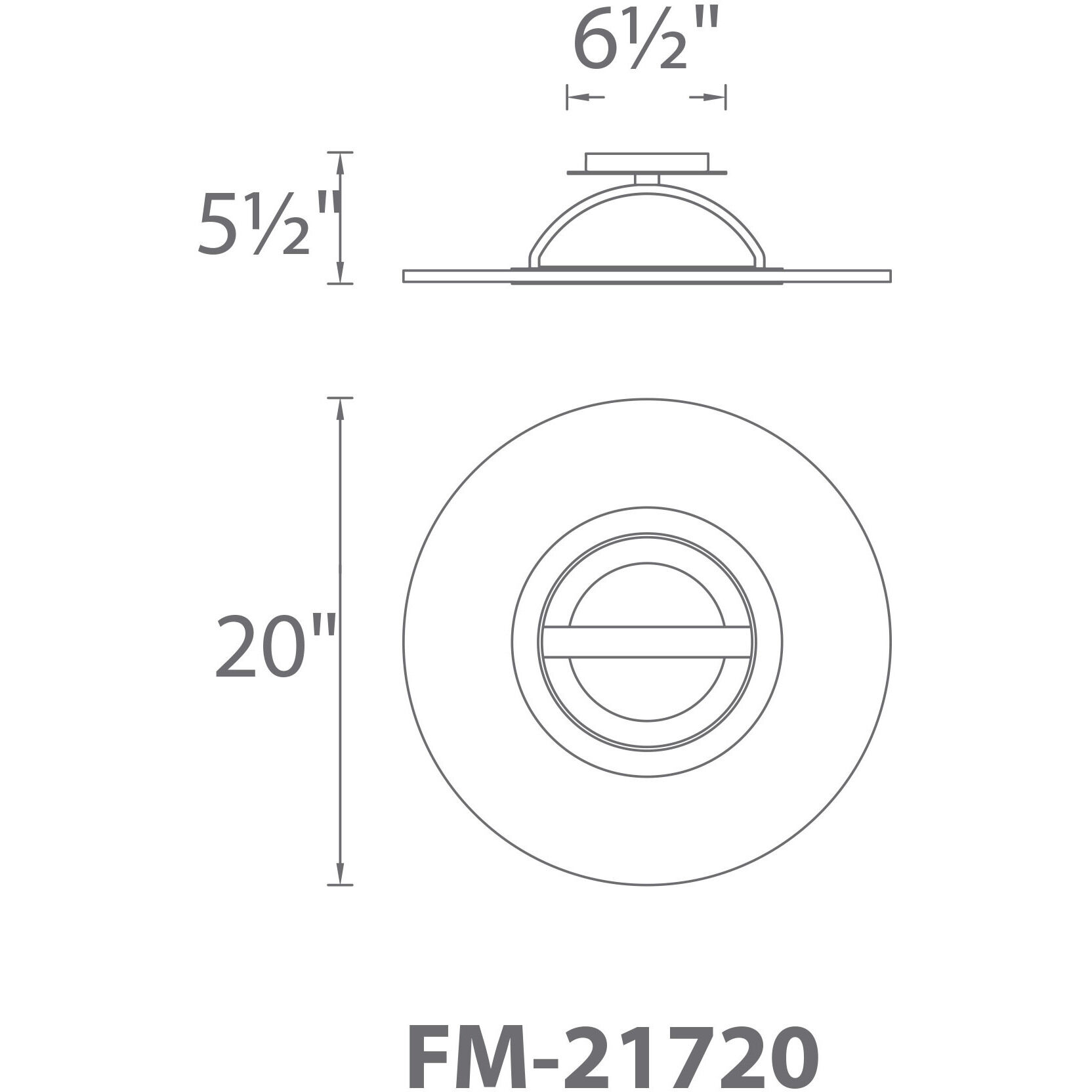 Elektron LED 20 inch Black Semi-Flush Mount Ceiling Light, dweLED