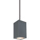 Cube Arch LED 5 inch Graphite Outdoor Pendant in Spot, 85, 4000K