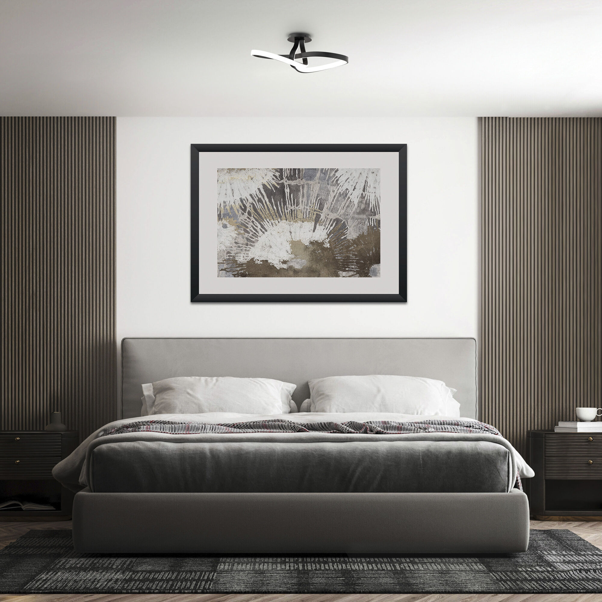 Mobius LED 9.88 inch Black Semi-Flush Mount Ceiling Light, dweLED