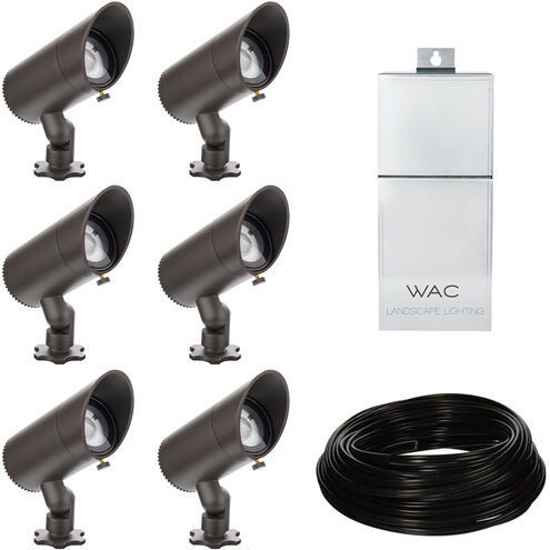 InterBeam Black 6.00 watt LED Spot and Flood Light, Low Voltage Accent Light Kits, WAC Landscape