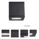 Rubix LED 5 inch Black Outdoor Wall Light