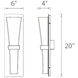 Prohibition LED 6 inch Satin Nickel Bath Vanity & Wall Light in 3500K, dweLED