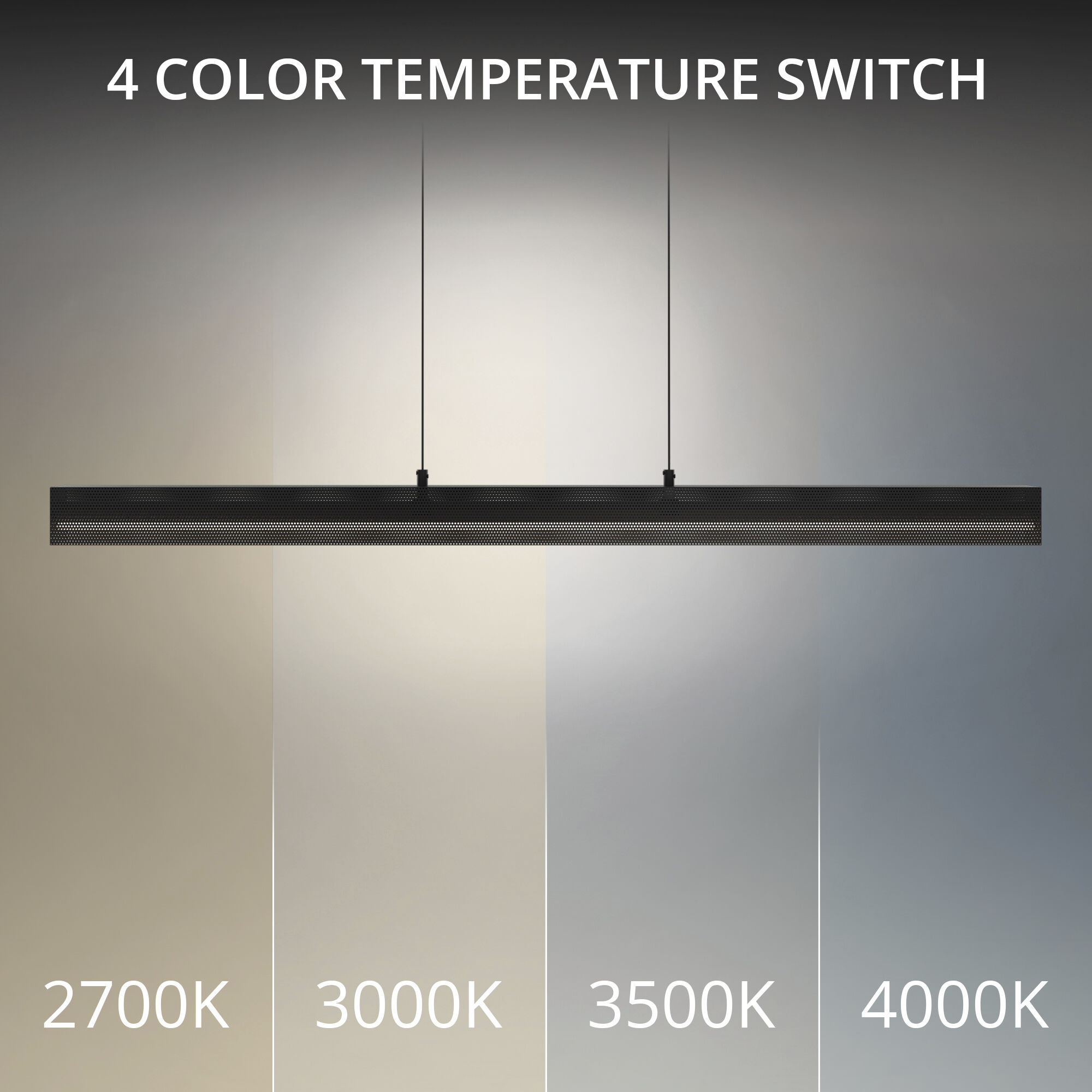 Grille Linear Pendant Ceiling Light in 4000K, dweLED