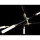 Houdini LED 30.75 inch Black Aged Brass Pendant Ceiling Light, dweLED