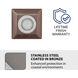 Inground Recessed Light 12 4 watt Stainless Steel Coated in Bronze Path Indicator Light in 2700K Warm LED, WAC Landscape