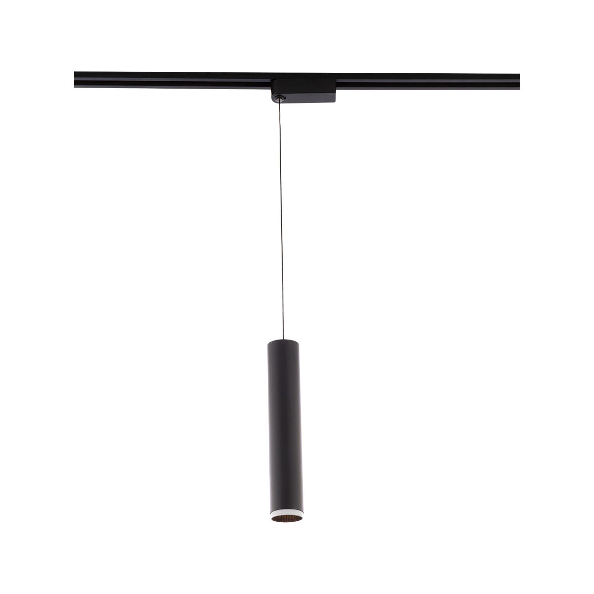 Silo Pendants 1 Light 120 Black/White Track Head Ceiling Light in 2700K, H Track