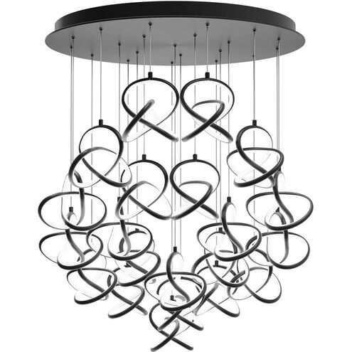 Vornado LED 26 inch Black Multi-Light Pendant Ceiling Light, dweLED