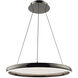Huxley LED 23.38 inch Black Chrome Pendant Ceiling Light in 3000K, dweLED