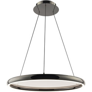 Huxley LED 23.38 inch Black Chrome Pendant Ceiling Light in 3500K, dweLED