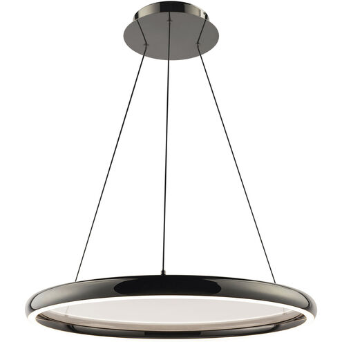 Huxley LED 23.38 inch Black Chrome Pendant Ceiling Light in 3000K, dweLED