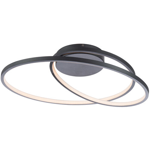 Marques 1 Light 20.75 inch Black Flush Mount Ceiling Light, dweLED