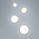 Dot LED 15 inch Stainless Steel Flush Mount Ceiling Light in 3000K, 15in, dweLED