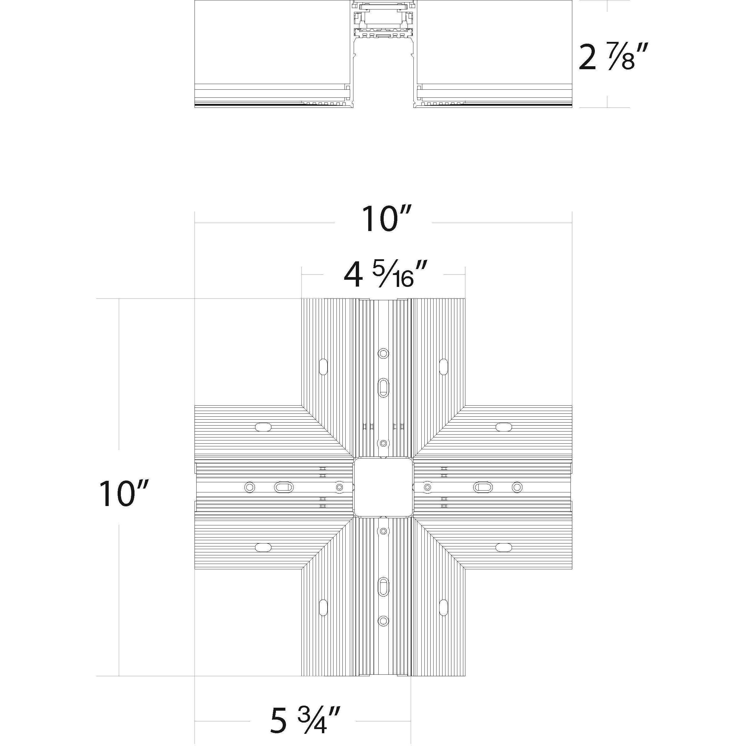Ventrix Black Track Component Ceiling Light
