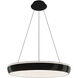 Ringwall LED 32.75 inch Black Chrome Pendant Ceiling Light in Black/Chrome, dweLED