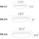 Glo LED 14.25 inch White Flush Mount Ceiling Light in 2700K