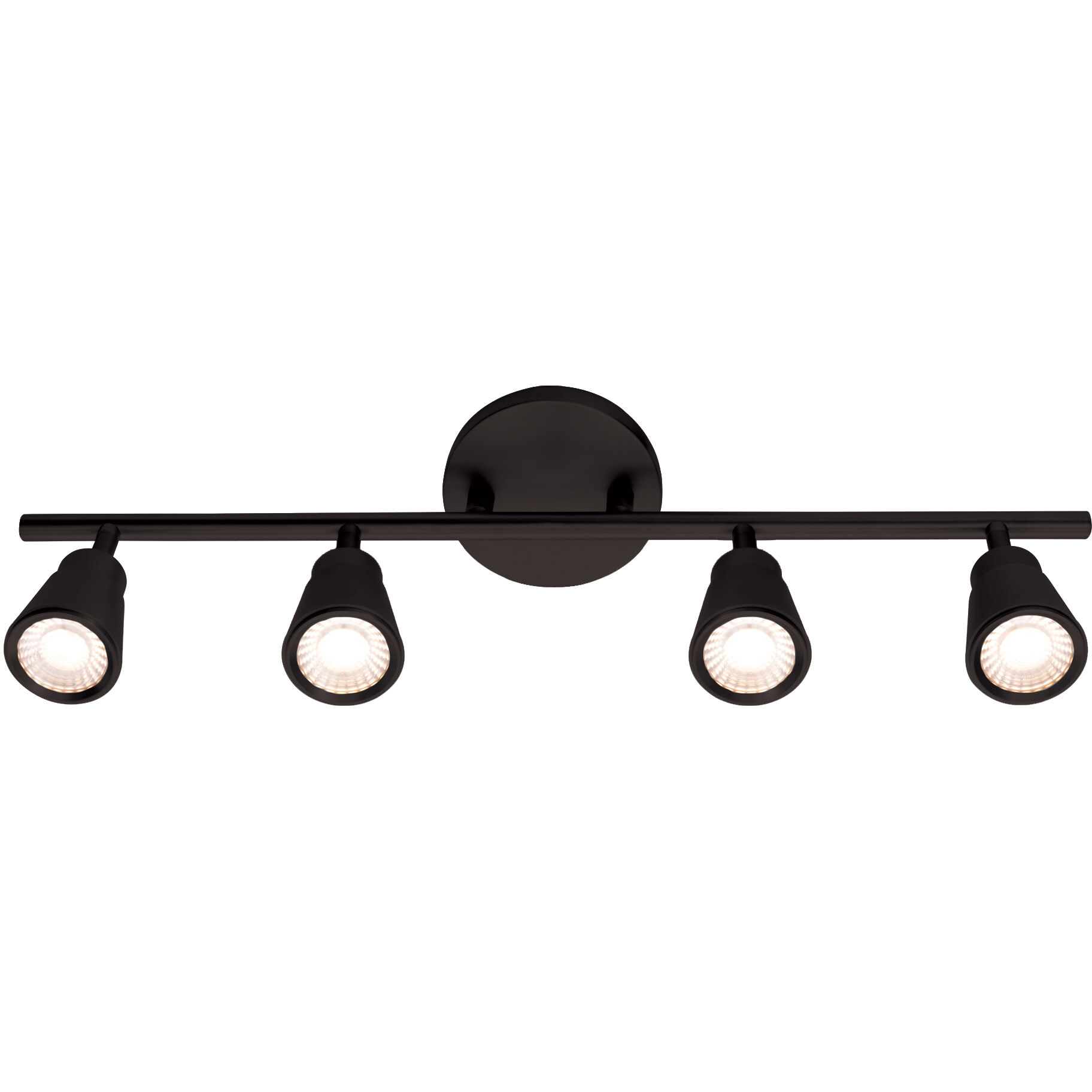Solo 4 Light 120 Black Fixed Rail Ceiling Light, WAC Limited