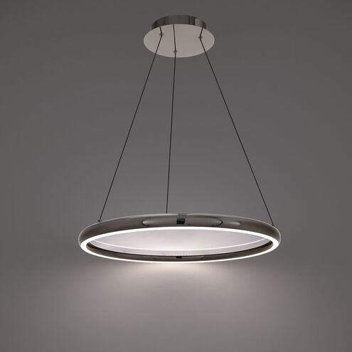 Huxley LED 23.38 inch Black Chrome Pendant Ceiling Light in 3500K, dweLED