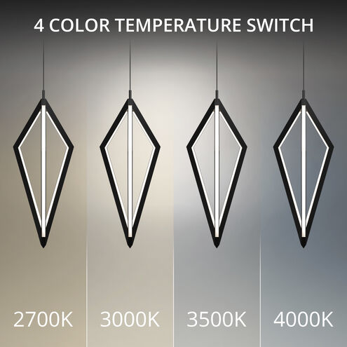 Tribeca LED 9 inch Black Pendant Ceiling Light in 3500K, dweLED