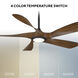 Swirl 5 54 inch Matte Black Distressed Koa with Distressed Koa Blades Downrod Ceiling Fan