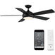 Odyssey 52 inch Matte Black Downrod Ceiling Fans, Smart Fan