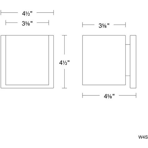 Zoron WAC Lighting W4S-FCS-BKCH Zoron LED 4.25 inch Black and Chrome Outdoor ...