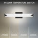 Straitaway LED 24 inch Black Bath Vanity & Wall Light in 4000K, dweLED