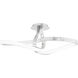 Mobius 1 Light 4.63 inch Chrome Semi-Flush Mount Ceiling Light, dweLED