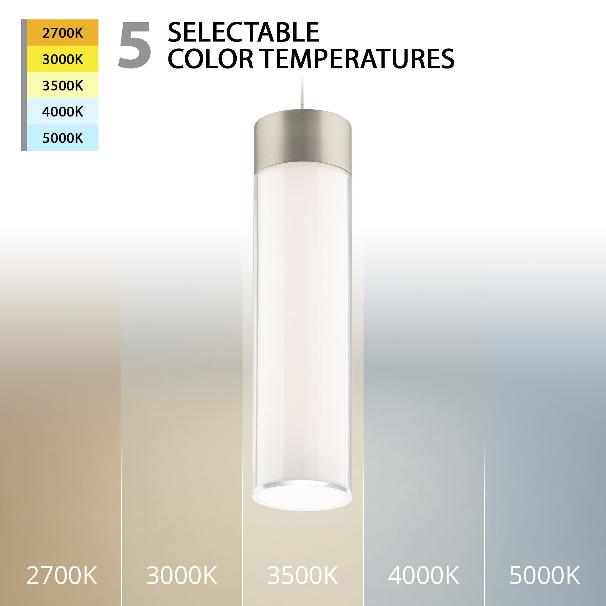 Twist-N-Lite LED 3 inch Brushed Nickel Mini-Pendant Ceiling Light, WAC Limited