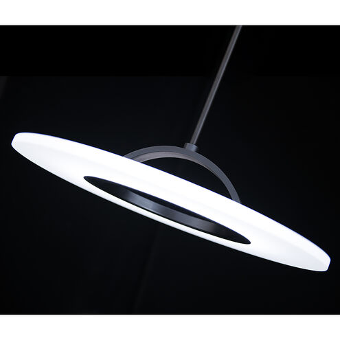 Elektron LED 28 inch Black Semi-Flush Mount Ceiling Light, dweLED