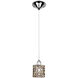 Eternity Jewelry LED 3 inch Chrome Pendant Ceiling Light in Black Ice, Canopy Mount MP