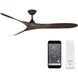 Malibu 70 inch Matte Black Dark Walnut with Dark Walnut Blades Downrod Ceiling Fans in Matte Black/Dark Walnut, Smart Fan