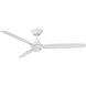 Blitzen 54 inch Matte White Downrod Ceiling Fans, Smart Fan