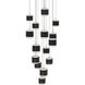 Banded LED 23 inch Black Chandelier Ceiling Light, dweLED