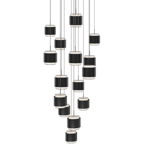 Banded LED 23 inch Black Chandelier Ceiling Light, dweLED