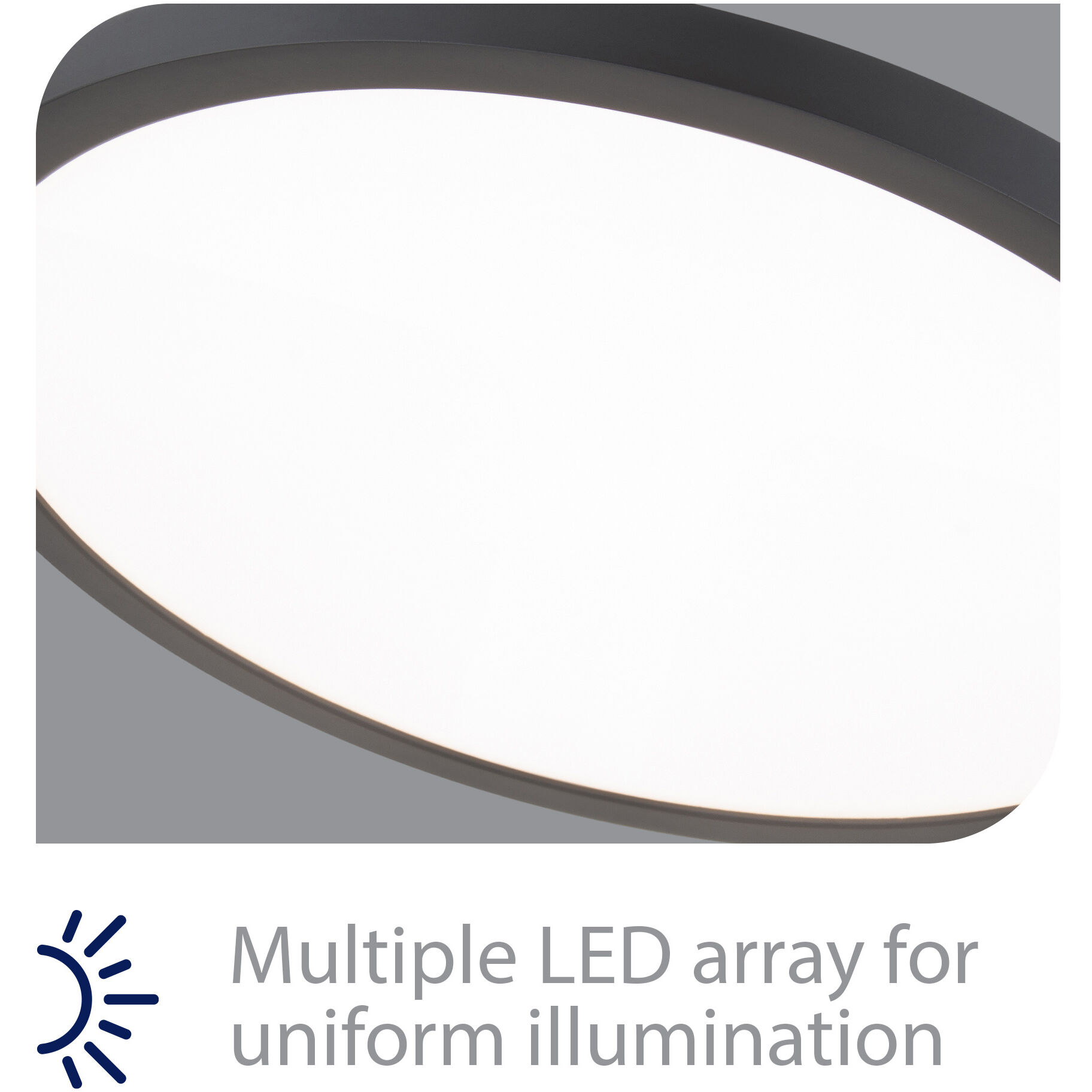 Round LED 11 inch Black Flush Mount Ceiling Light in 3500K, WAC Limited