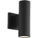 Cylinder LED 9.42 inch Black Outdoor Wall Light