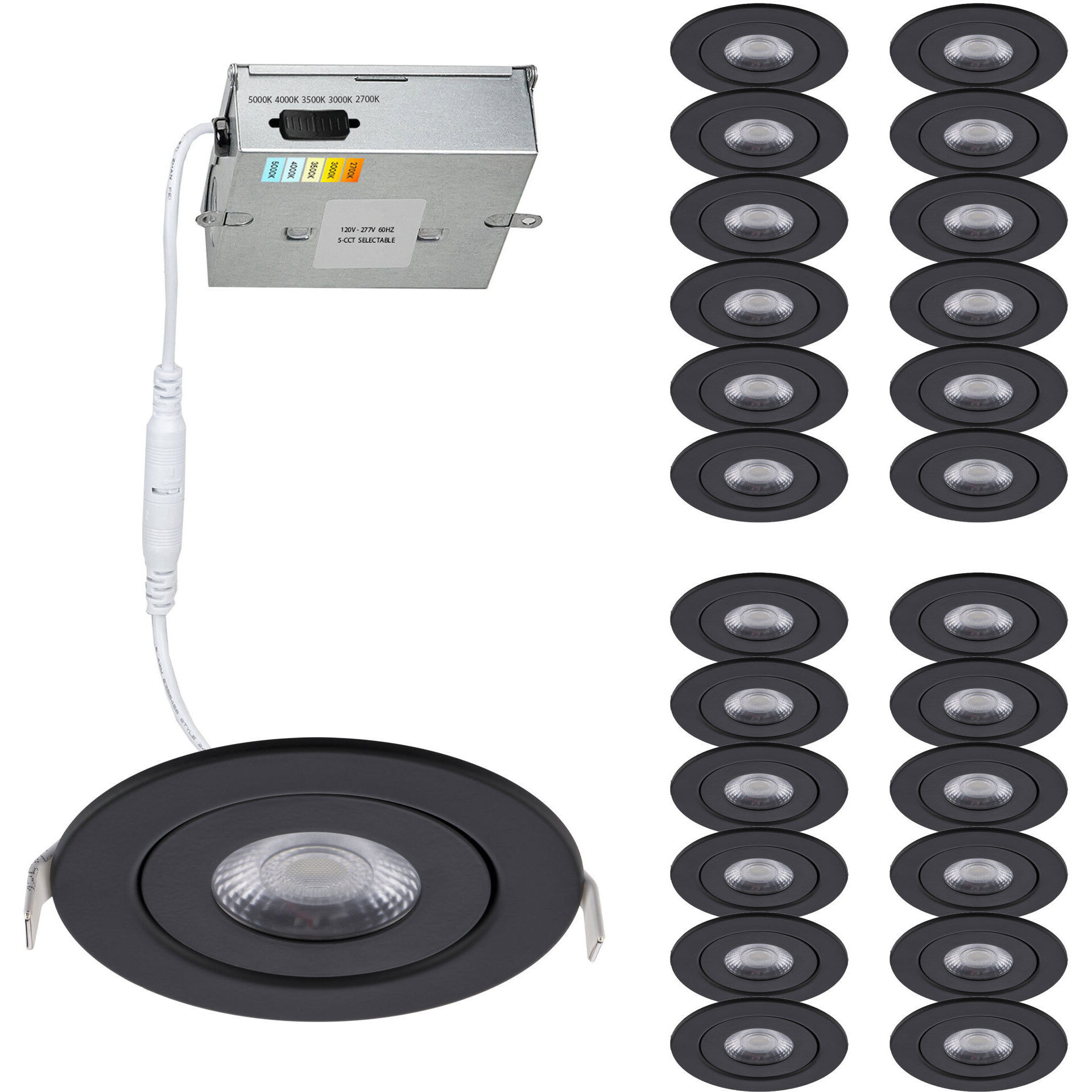 Lotos LED Black Recessed Lighting in 24, WAC Limited