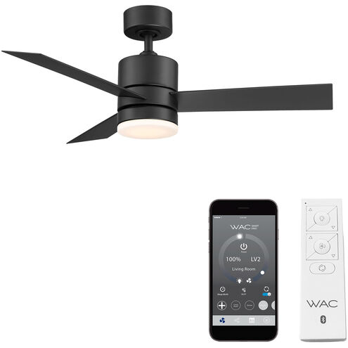 San Francisco 44 inch Matte Black Downrod Ceiling Fans, Smart Fan