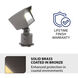 Tyler Solid Brass Coated in Bronze 14.5 watt LED Spot and Flood Lighting in Bronzed Brass, Wall Wash, WAC Landscape
