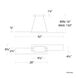 Double Entendre Linear Pendant Ceiling Light in 4000K, dweLED