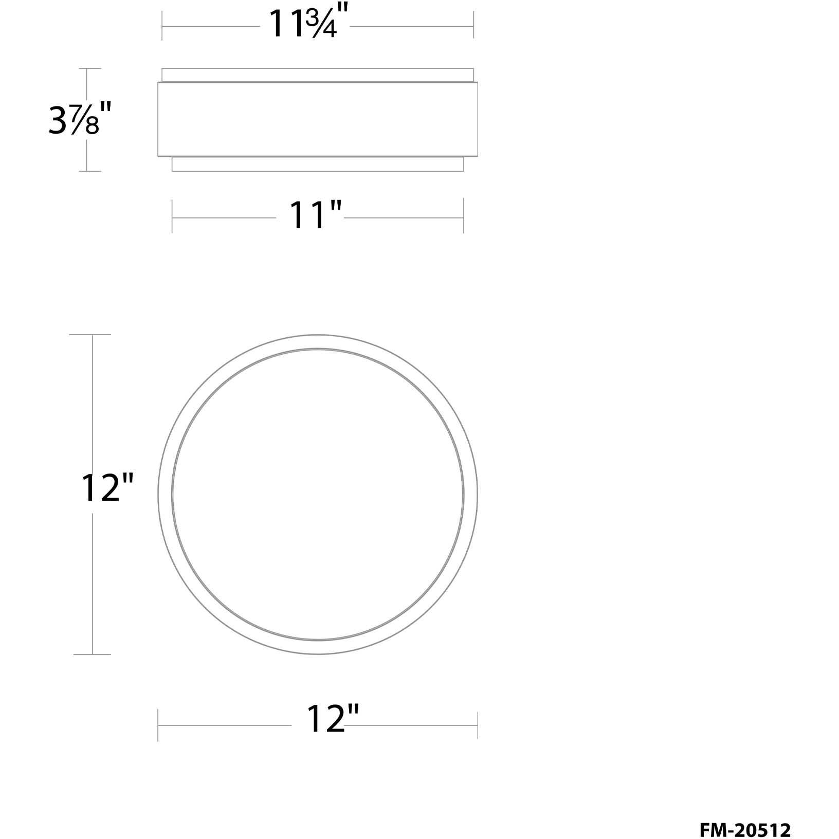 Salvo LED 12 inch Black and Aged Brass Flush Mount Ceiling Light in 3500K, Black Aged Brass, dweLED