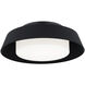 Chapeau LED 16 inch Black Flush Mount Ceiling Light in 3000K, dweLED
