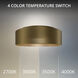 Grille LED 12 inch Aged Brass Flush Mount Ceiling Light in 2700K, dweLED