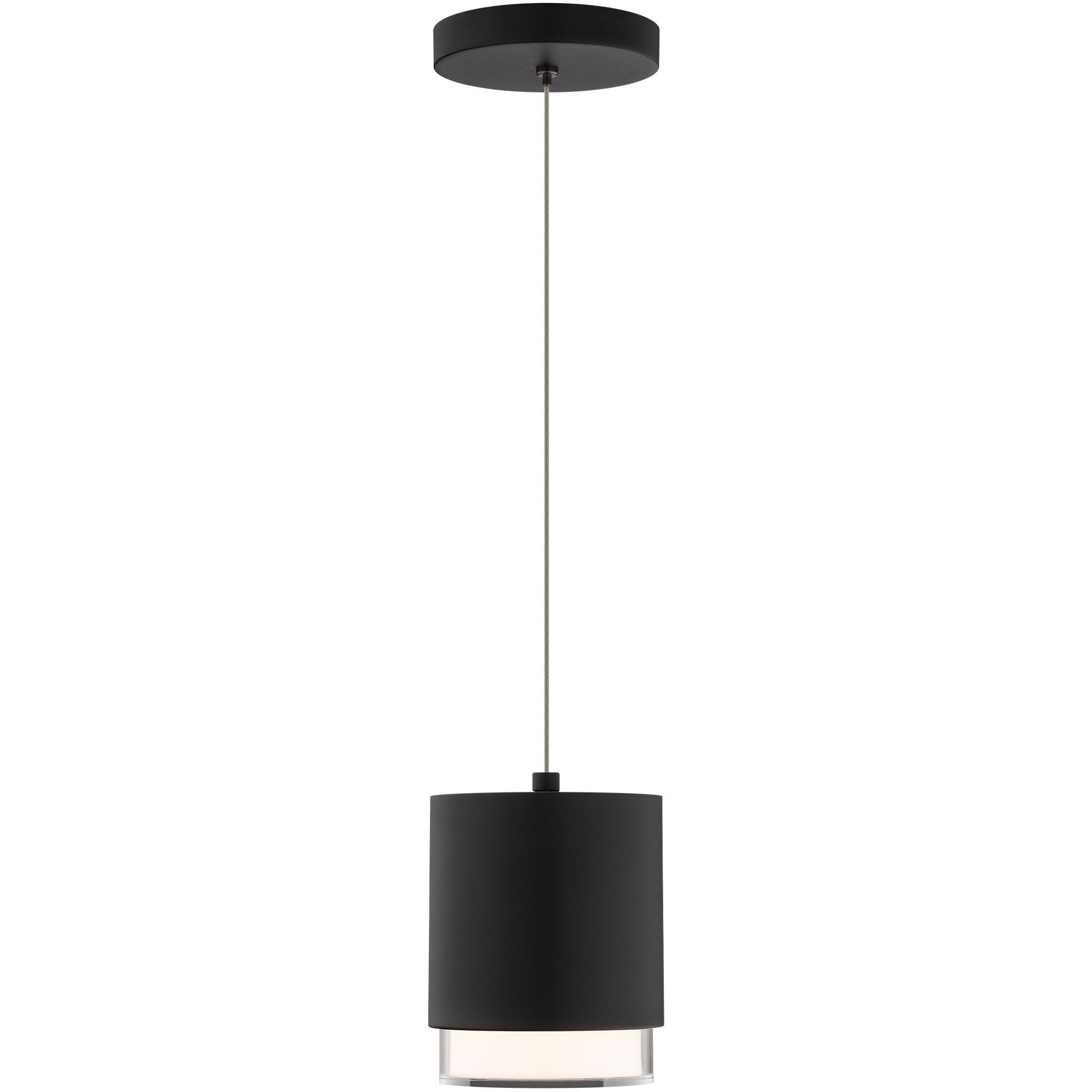 Cloak LED 4.63 inch Black Pendant Ceiling Light in 3000K, dweLED