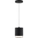 Cloak LED 4.63 inch Black Pendant Ceiling Light in 3000K, dweLED