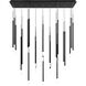 Viggo LED 12 inch Black Multi-Light Pendant Ceiling Light, dweLED