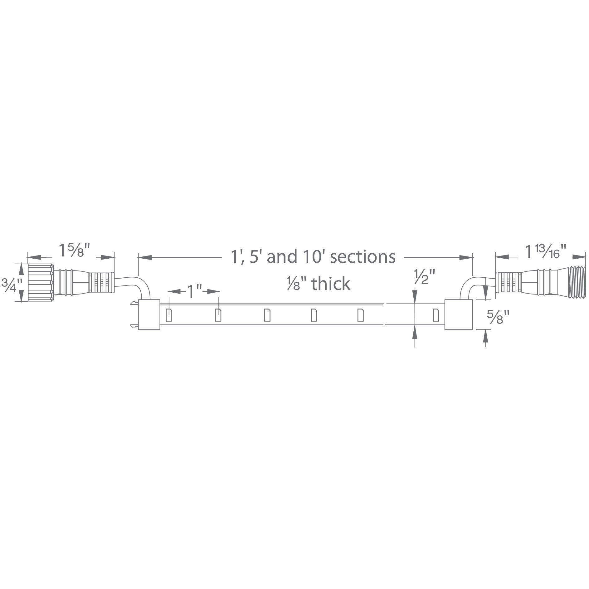 Tyler LED 0.75 inch Black Outdoor LED Strip Lighting in 2700K, Outdoor LED 12V Strip Light, WAC Landscape