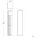 Cubical 12 7.4 watt Granite Bollard Light in 3000K Warm White LED, WAC Landscape