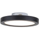 Round LED 5.25 inch Black Flush Mount Ceiling Light in 3000K