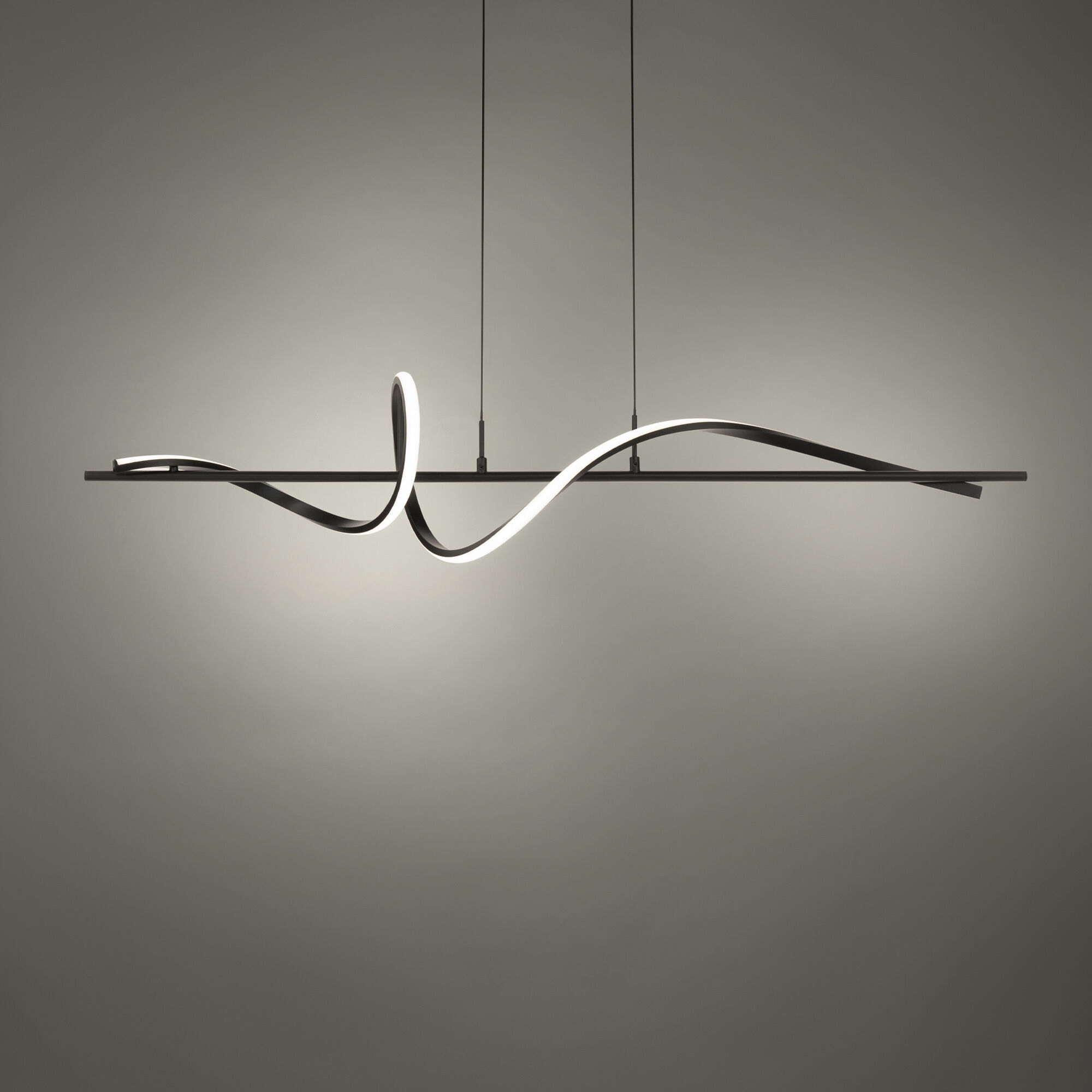 Corkscrew Linear Pendant Ceiling Light in 3000K, dweLED
